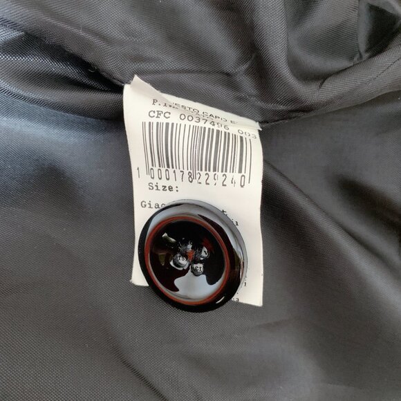 Rinascimento Italy Black Knit Flower Jacket | Y2K Vintage S-M - Picture 10 of 11